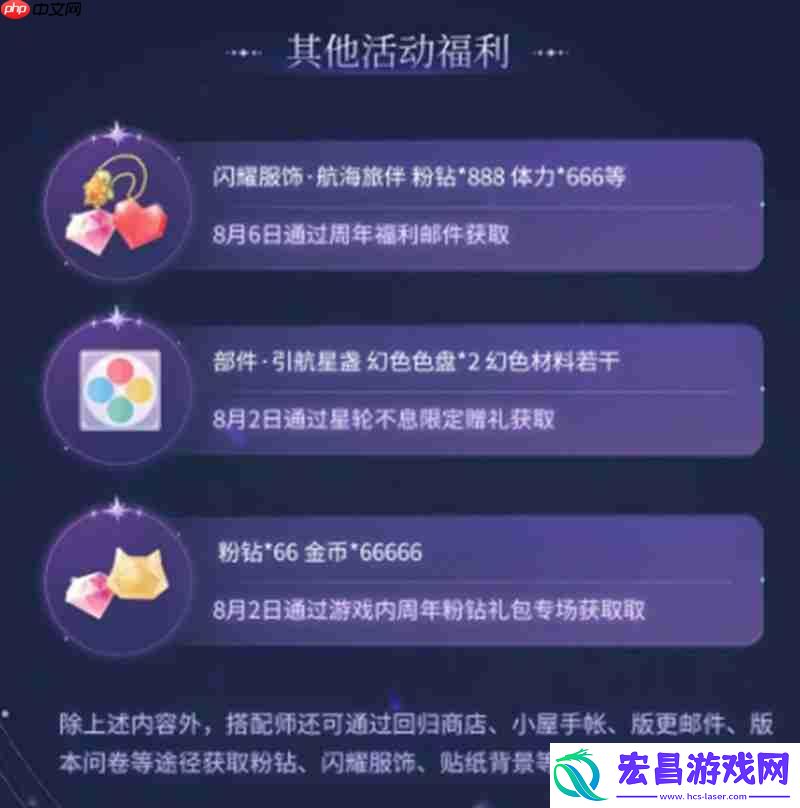 六周年庆典福利详细介绍
